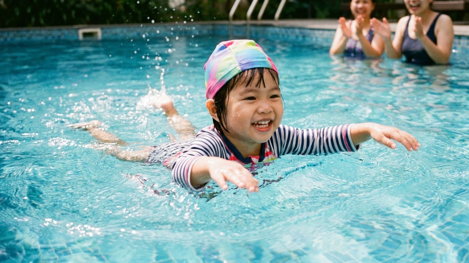 Giai đoạn 6-12 tuổi cũng là độ tuổi phù hợp cho trẻ học bơi