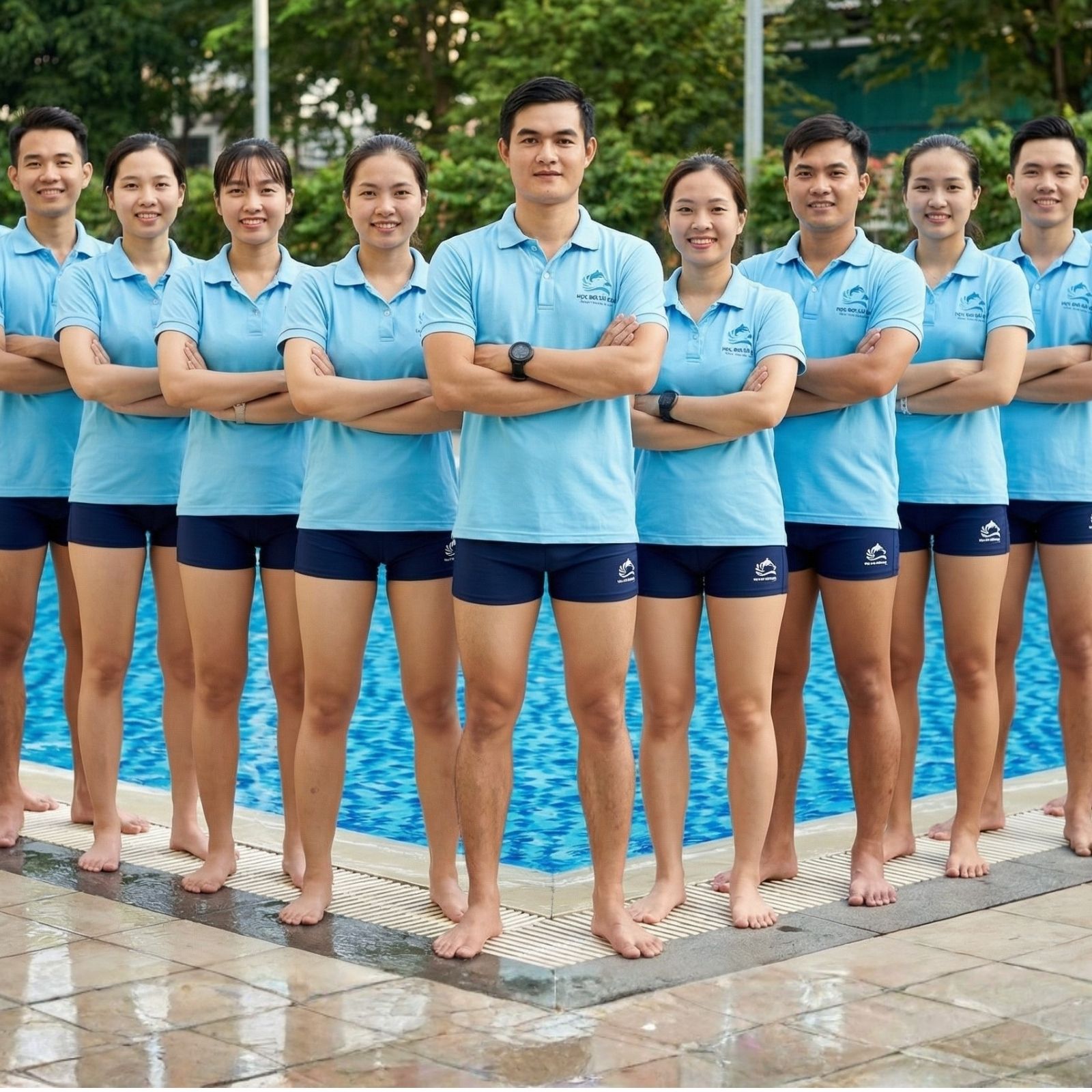 Đội ngũ giảng viên dạy bơi tại Học Bơi Sài Gòn